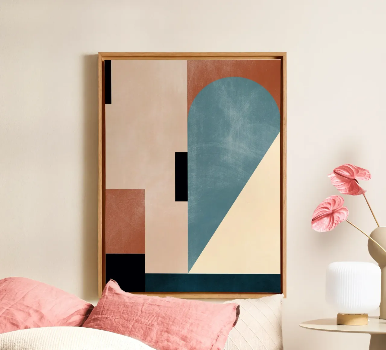 Geometrico astratto 19 tela con Cornice a cassetta da Gaite