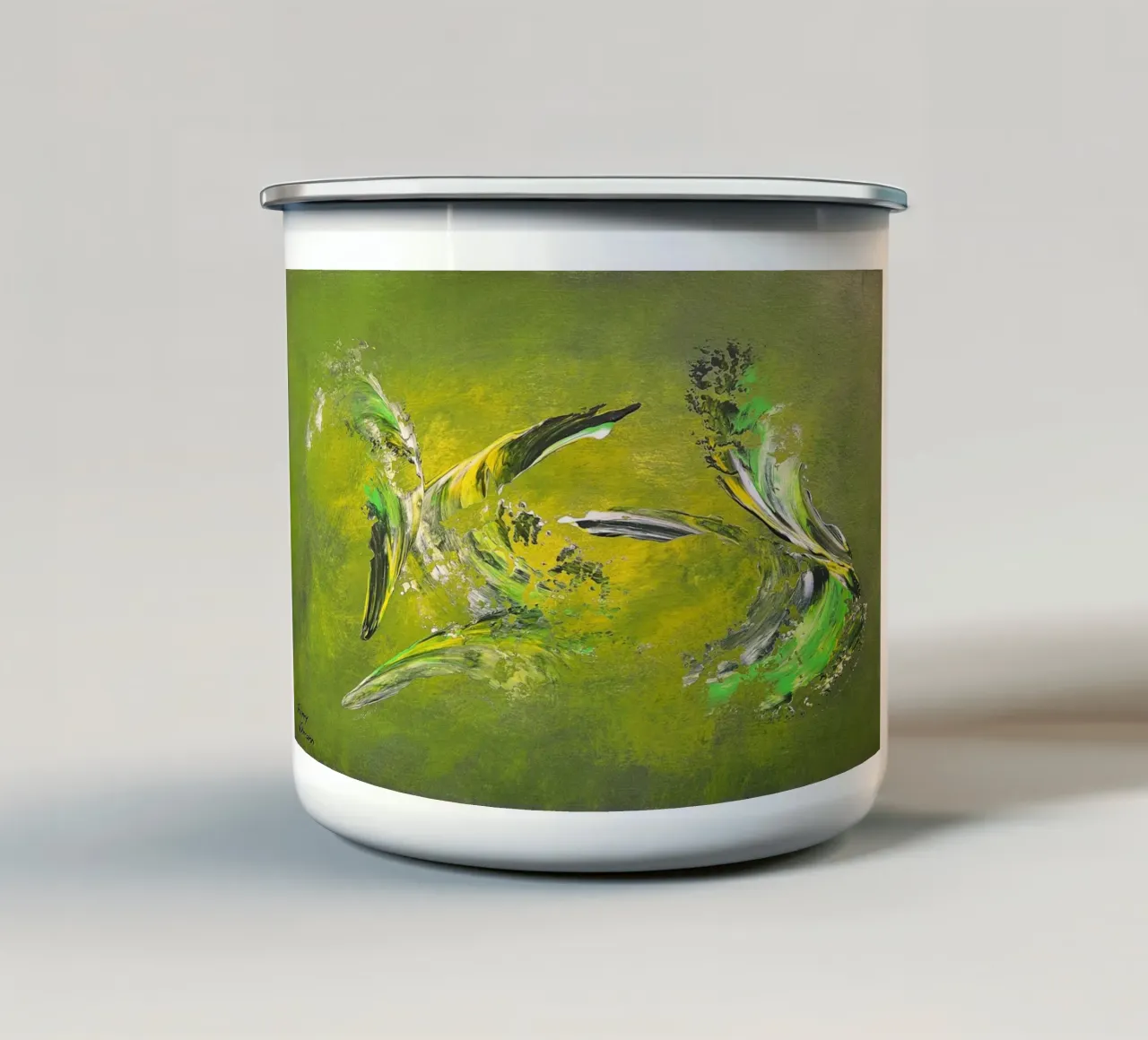 IDEAL GIFT 144 tazza in smalto da Thierry Vobmann Abstract painting