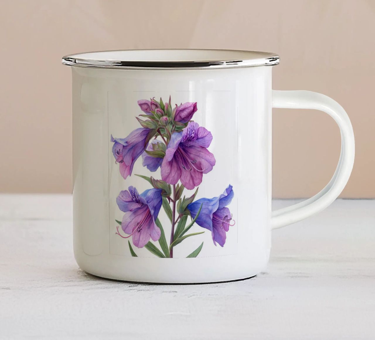 Penstemon fiore 2 tazza in smalto da Bold Blooms