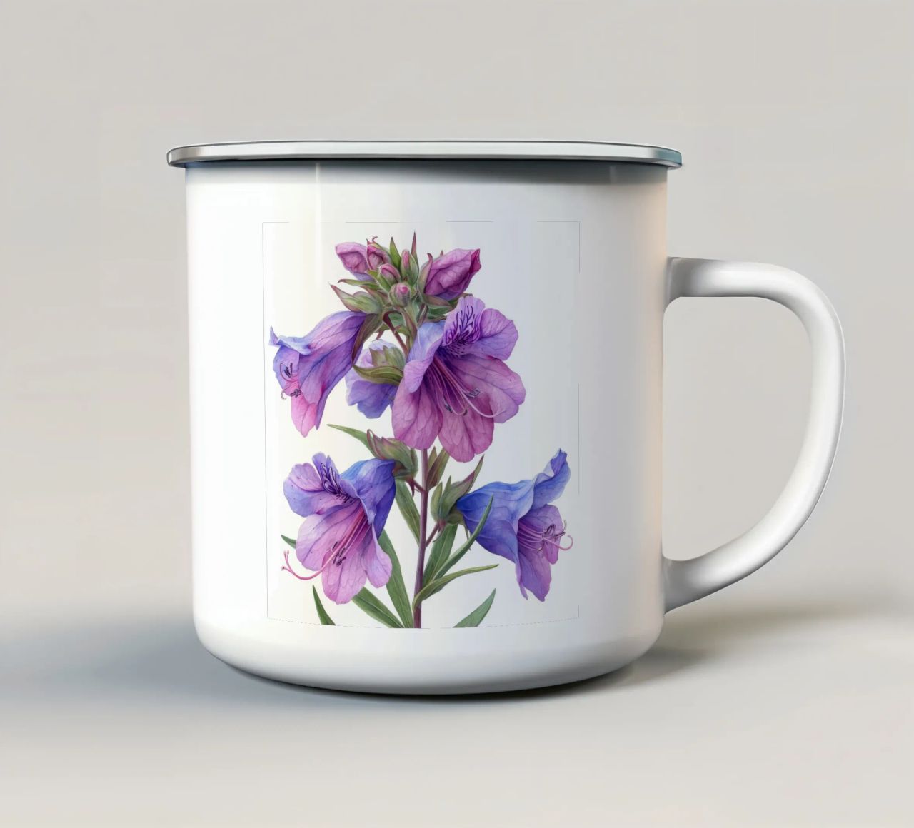 Penstemon fiore 2 tazza in smalto da Bold Blooms