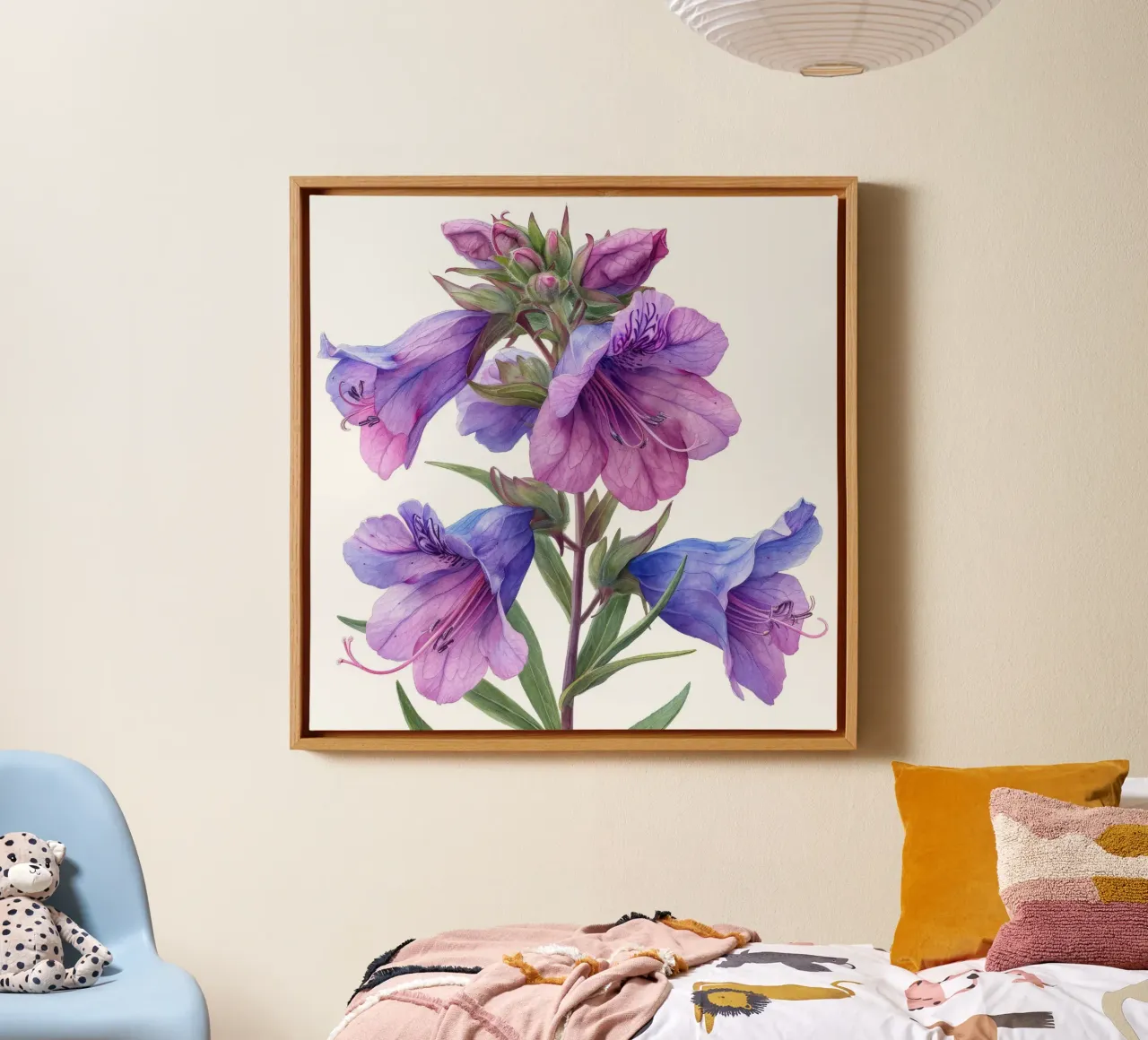 Penstemon fiore 2 tela con Cornice a cassetta da Bold Blooms