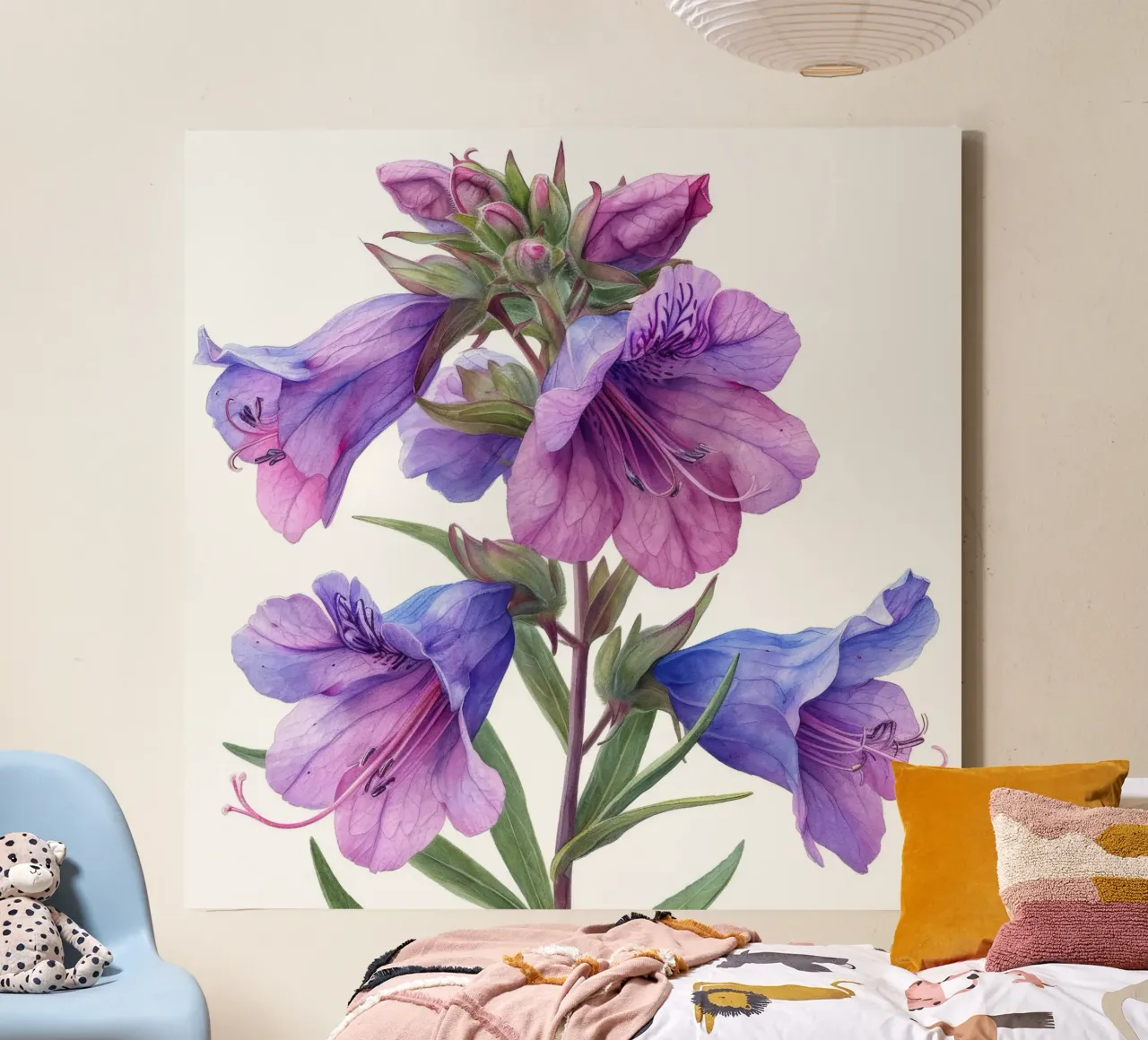 Penstemon fiore 2 tela con Cornice a cassetta da Bold Blooms