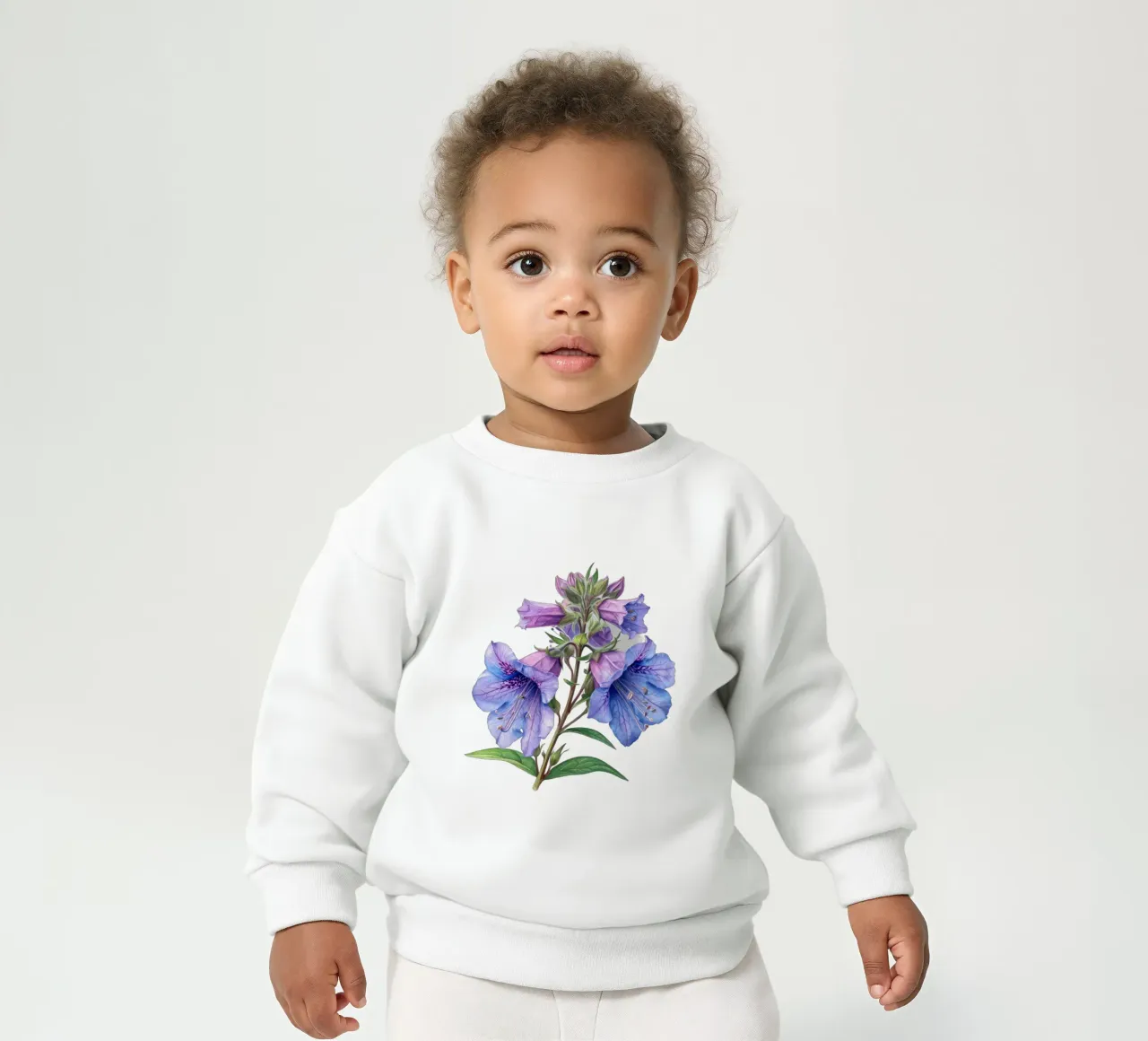 Penstemon Flower 3 baby sweatshirt by Bold Blooms