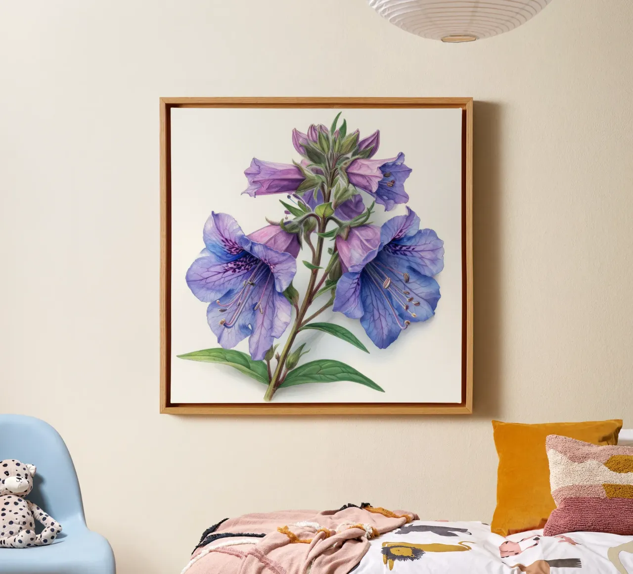 Penstemon fiore 3 tela con Cornice a cassetta da Bold Blooms