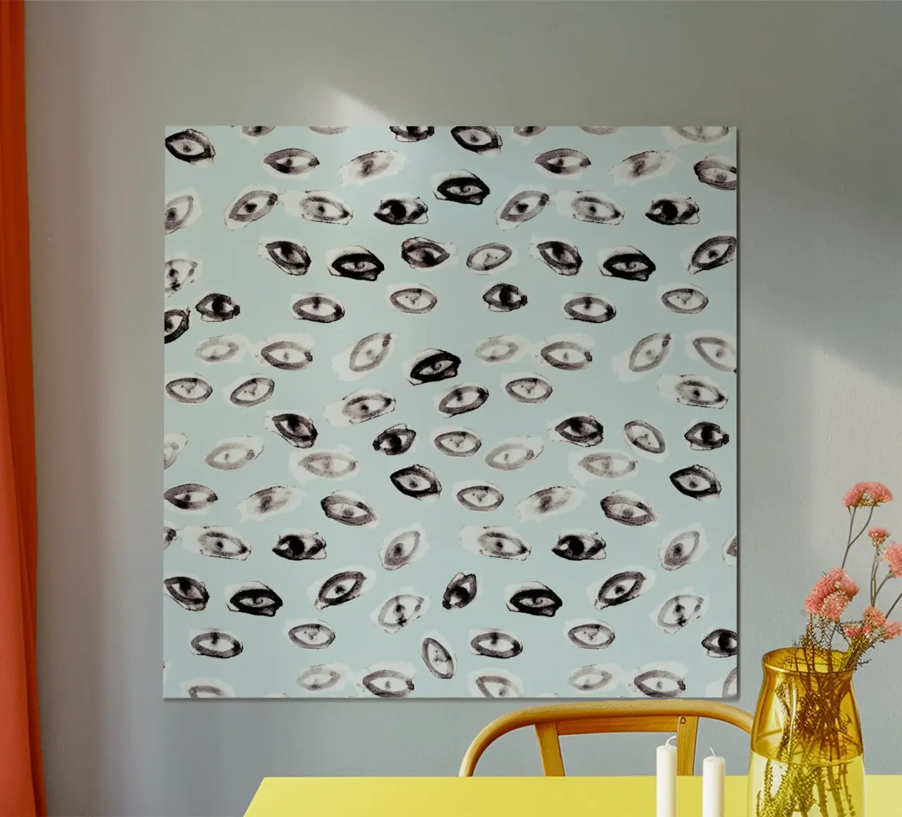 Eyes Ink II poster con telaio in alluminio da Farina Kuklinski