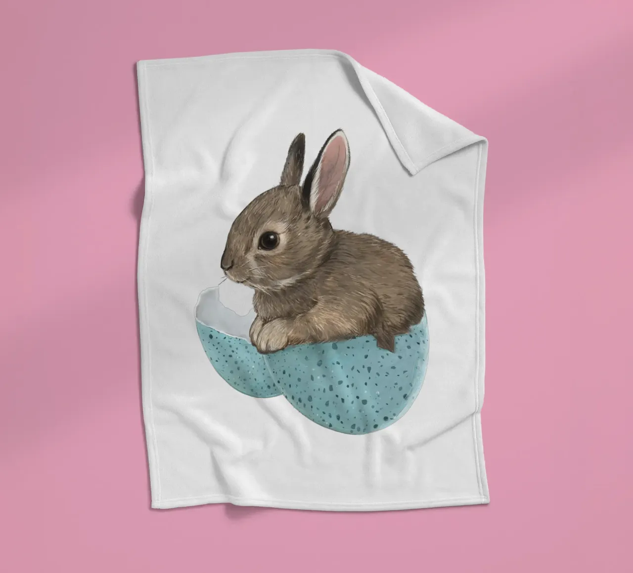 Baby Bunny in Robin's Egg coperta in pile da Laura Graves