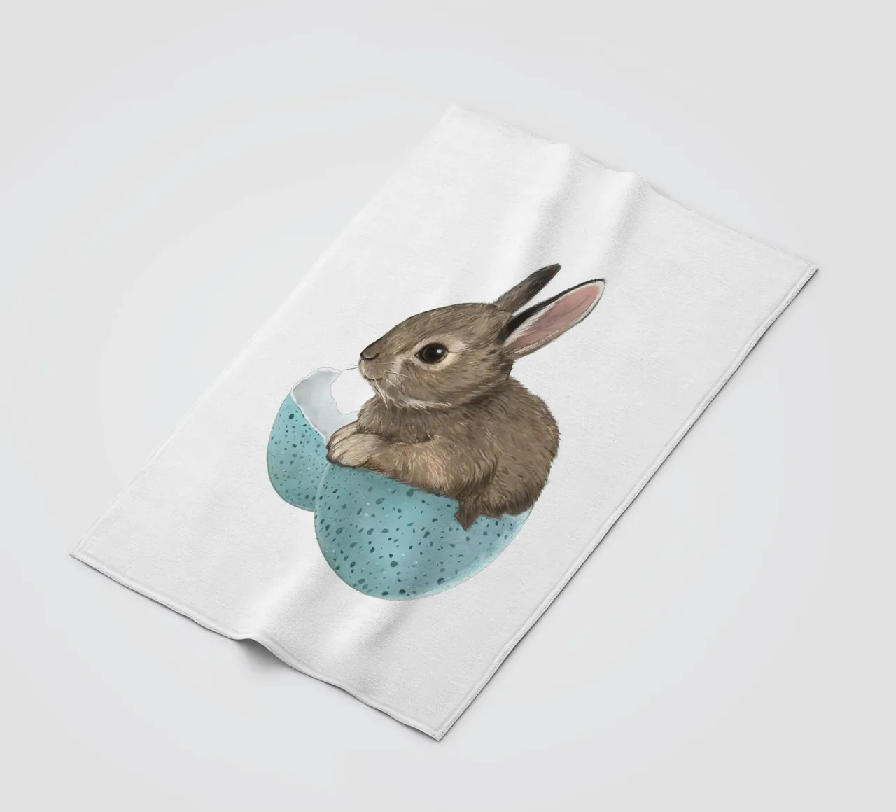 Baby Bunny in Robin's Egg coperta in pile da Laura Graves