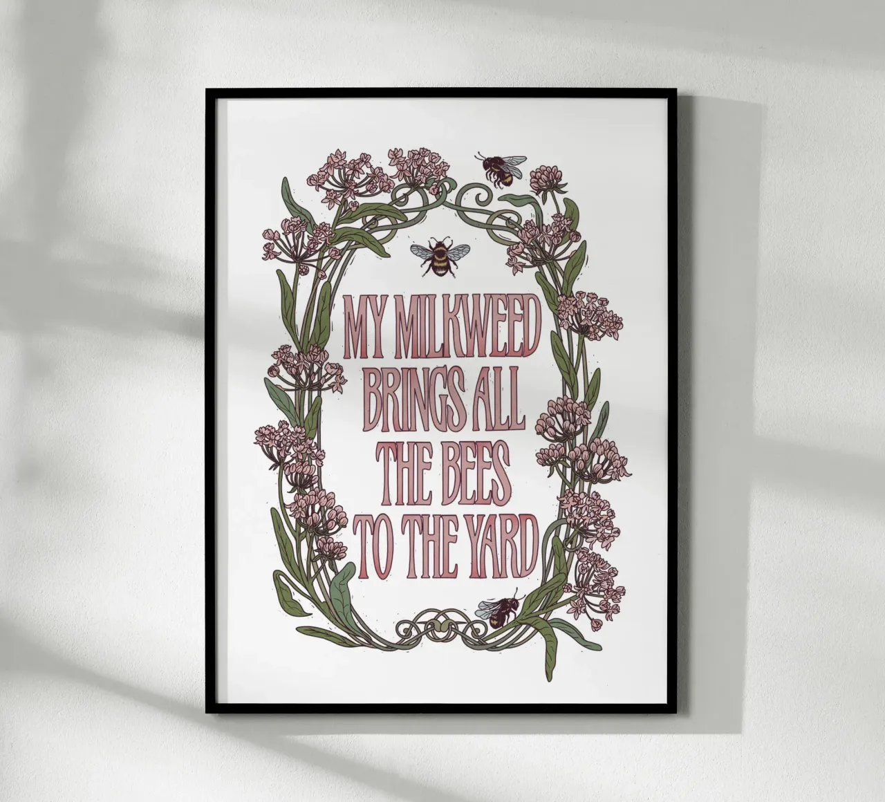 My Milkweed Brings All The Bees To The Yard carta hahnemühle da Laura Graves