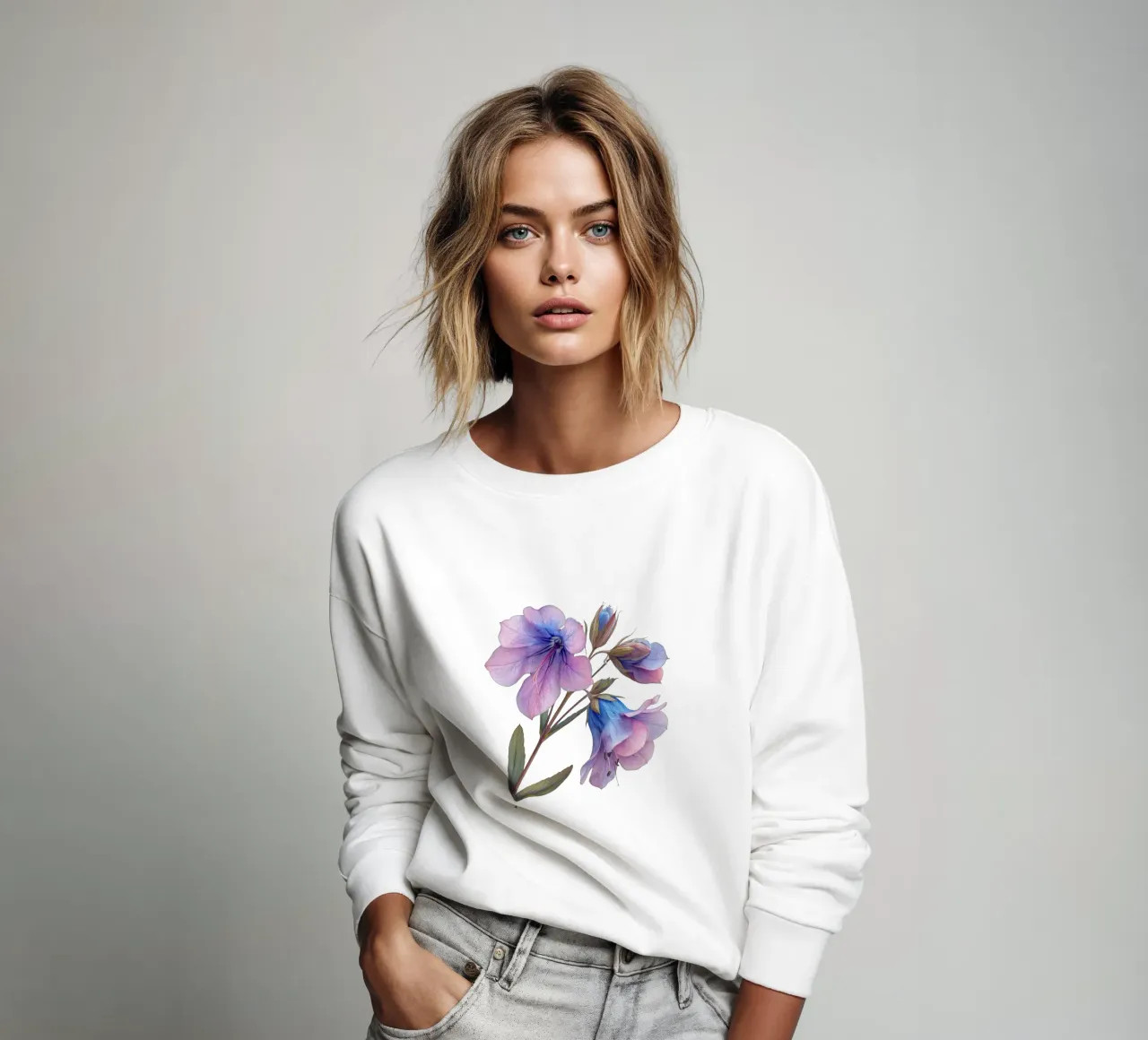 Stiefmütterchen Blume 4 Sweatshirt von Bold Blooms