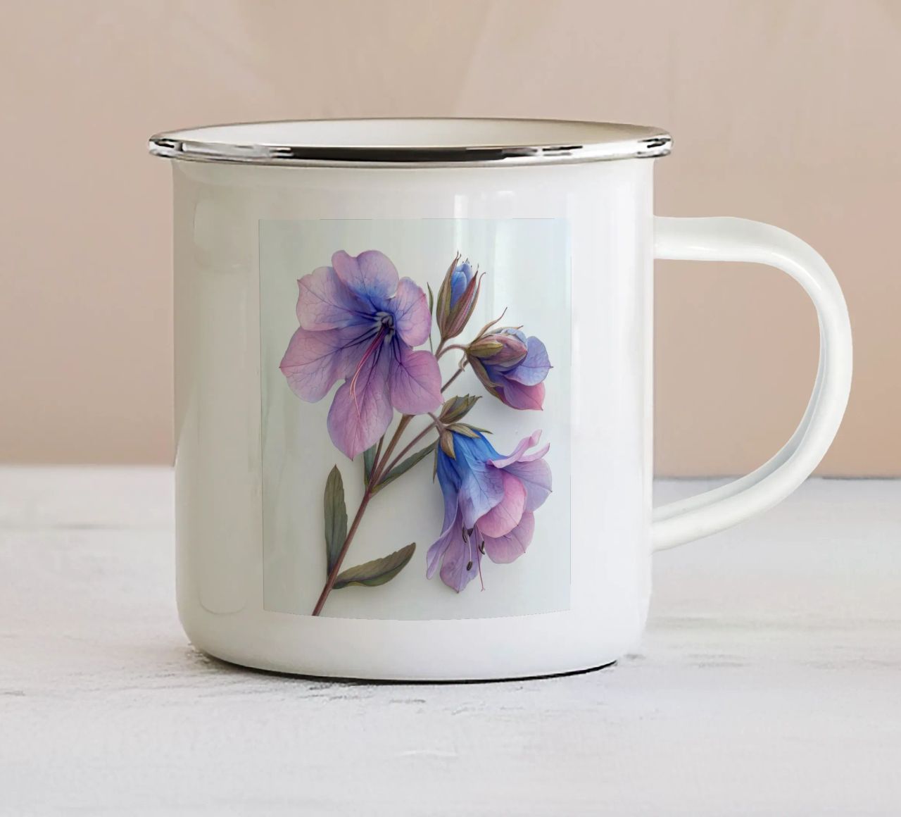 Penstemon fiore 4 tazza in smalto da Bold Blooms