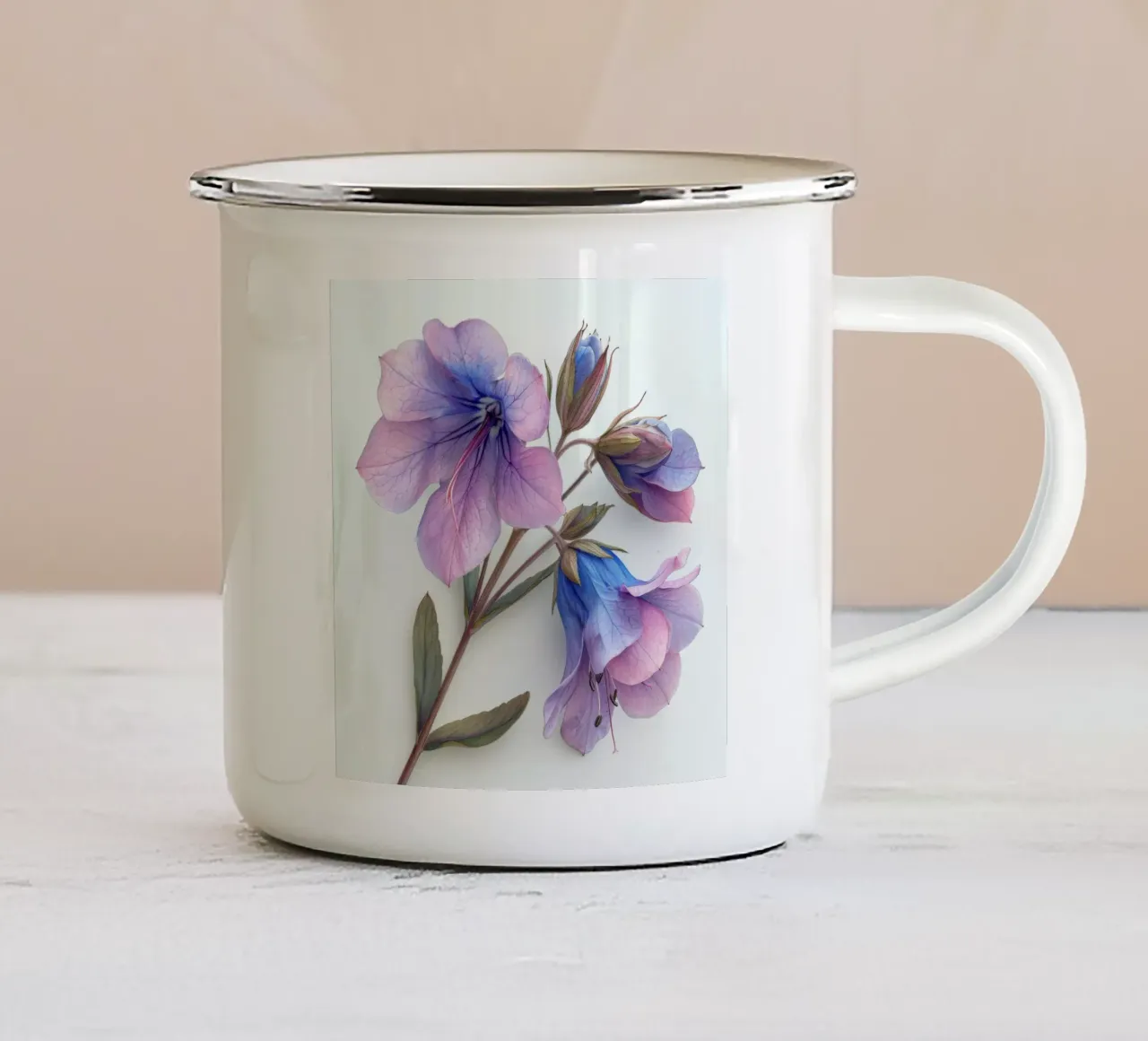 Penstemon Flower 4 enamel mug by Bold Blooms