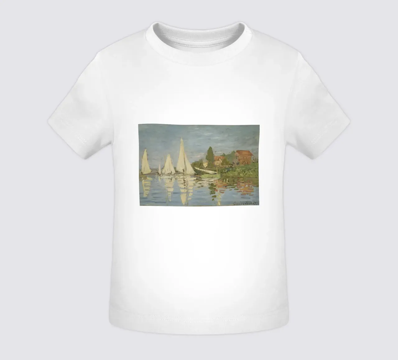 Claude Monet - Regate ad Argenteuil maglietta neonato da Timeless Artworks