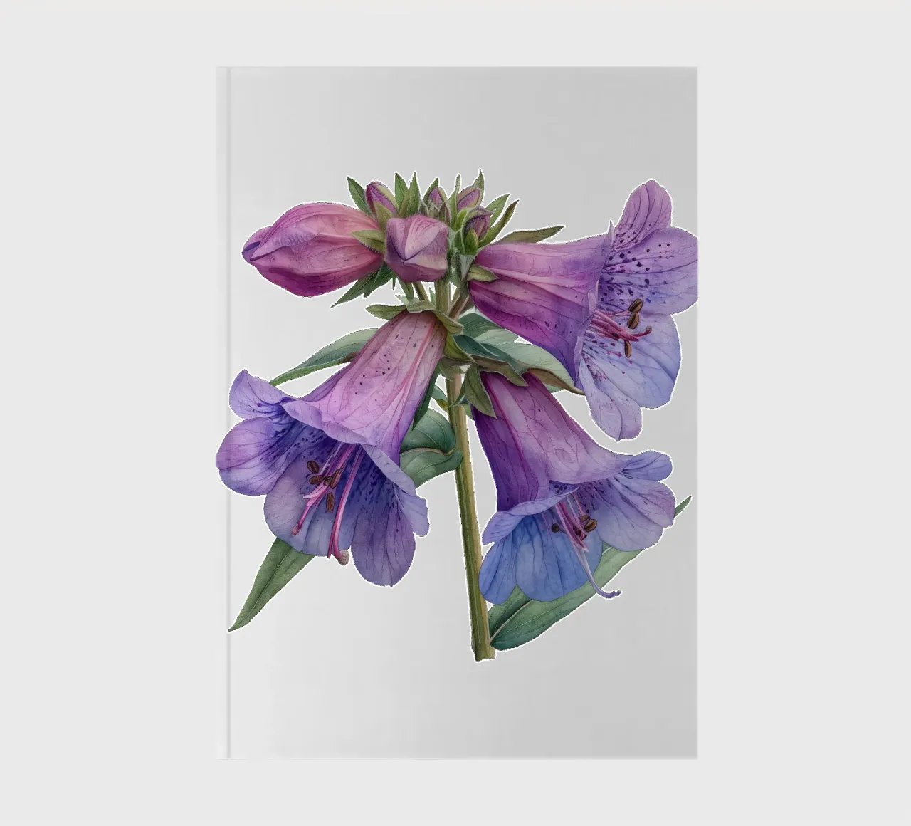 Penstemon Flower 1 notebook by Bold Blooms