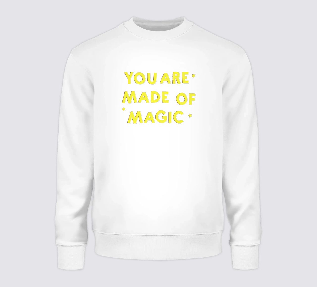 Pink and Yellow "You Are Made of Magic" Message felpa da showmemars