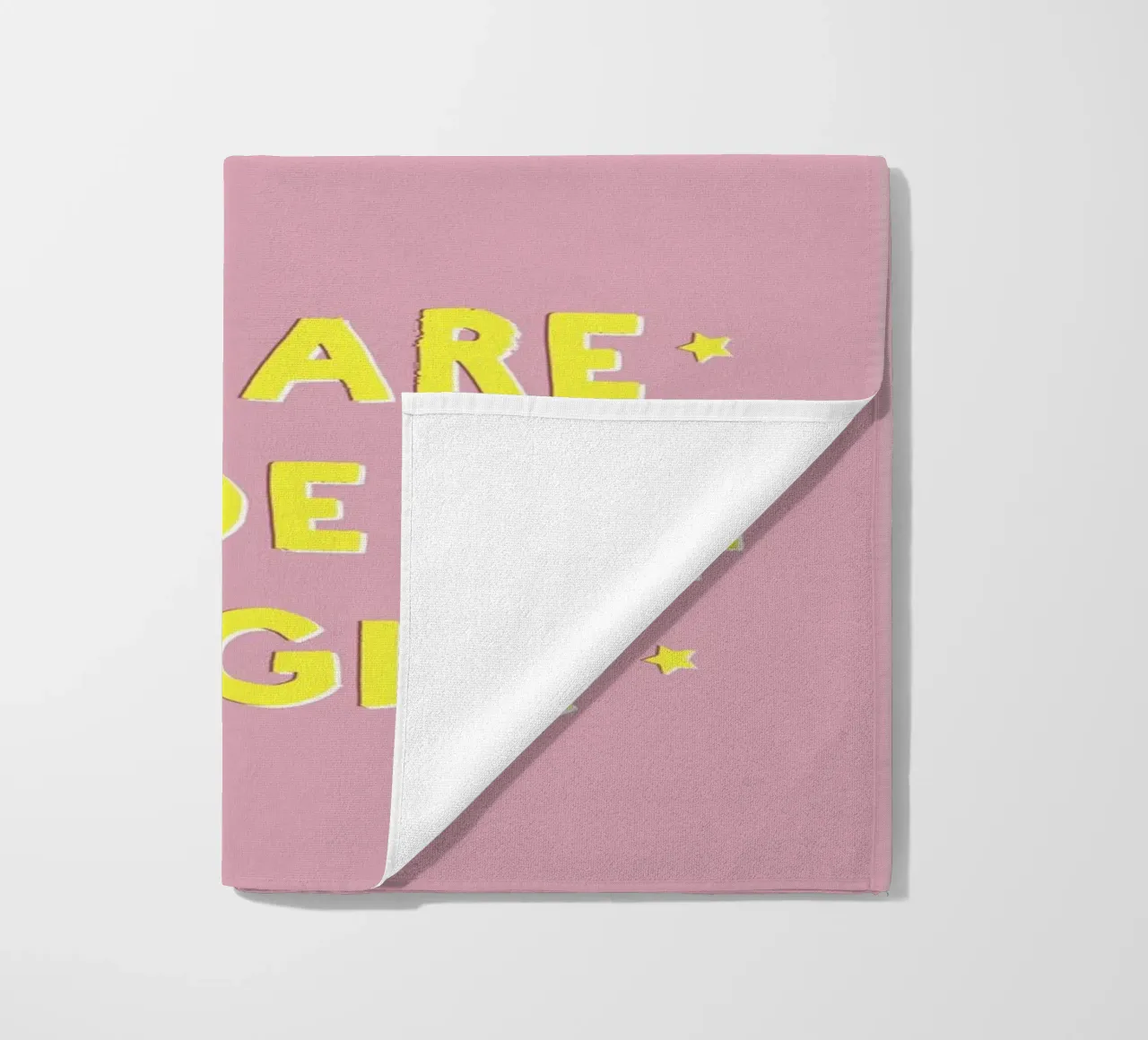 Pink and Yellow "You Are Made of Magic" Message telo mare da showmemars