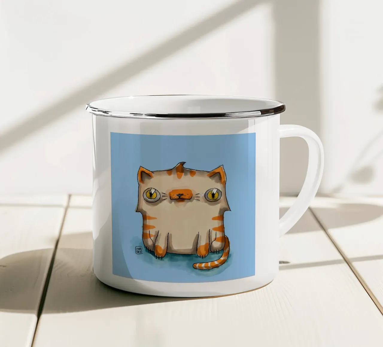 Toddler Cat Emaille Tasse von marchelo