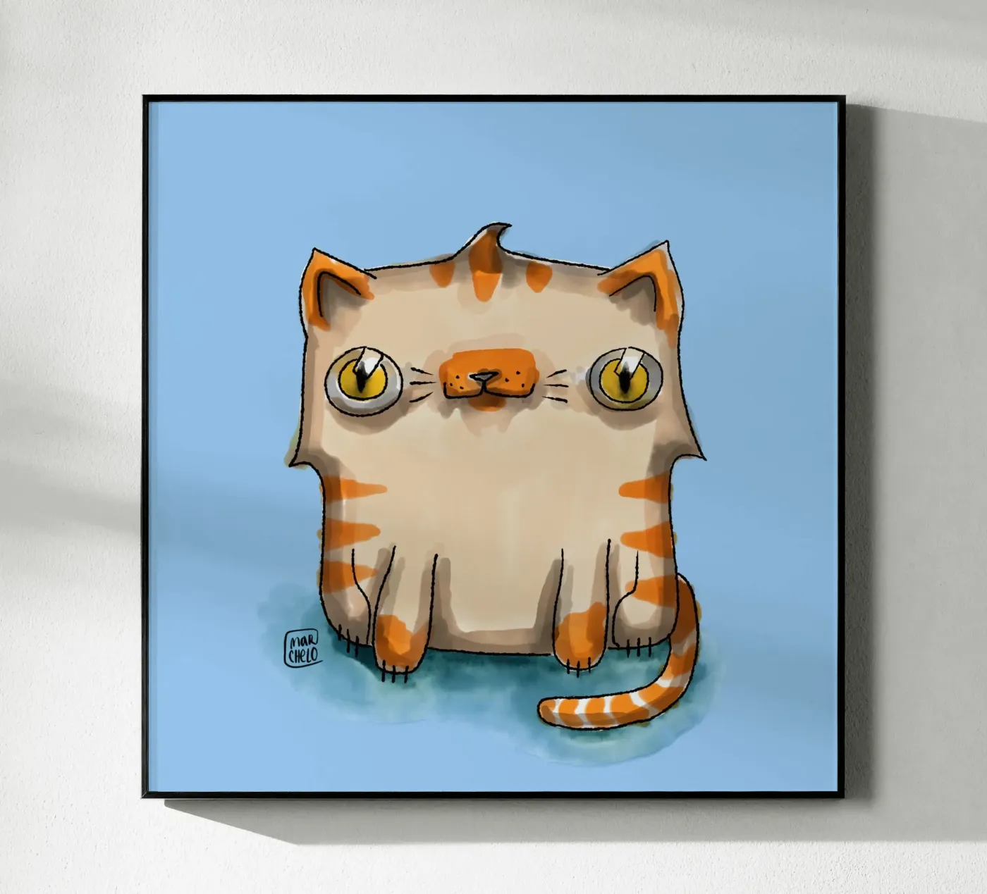 Toddler Cat acrylic glass by marchelo