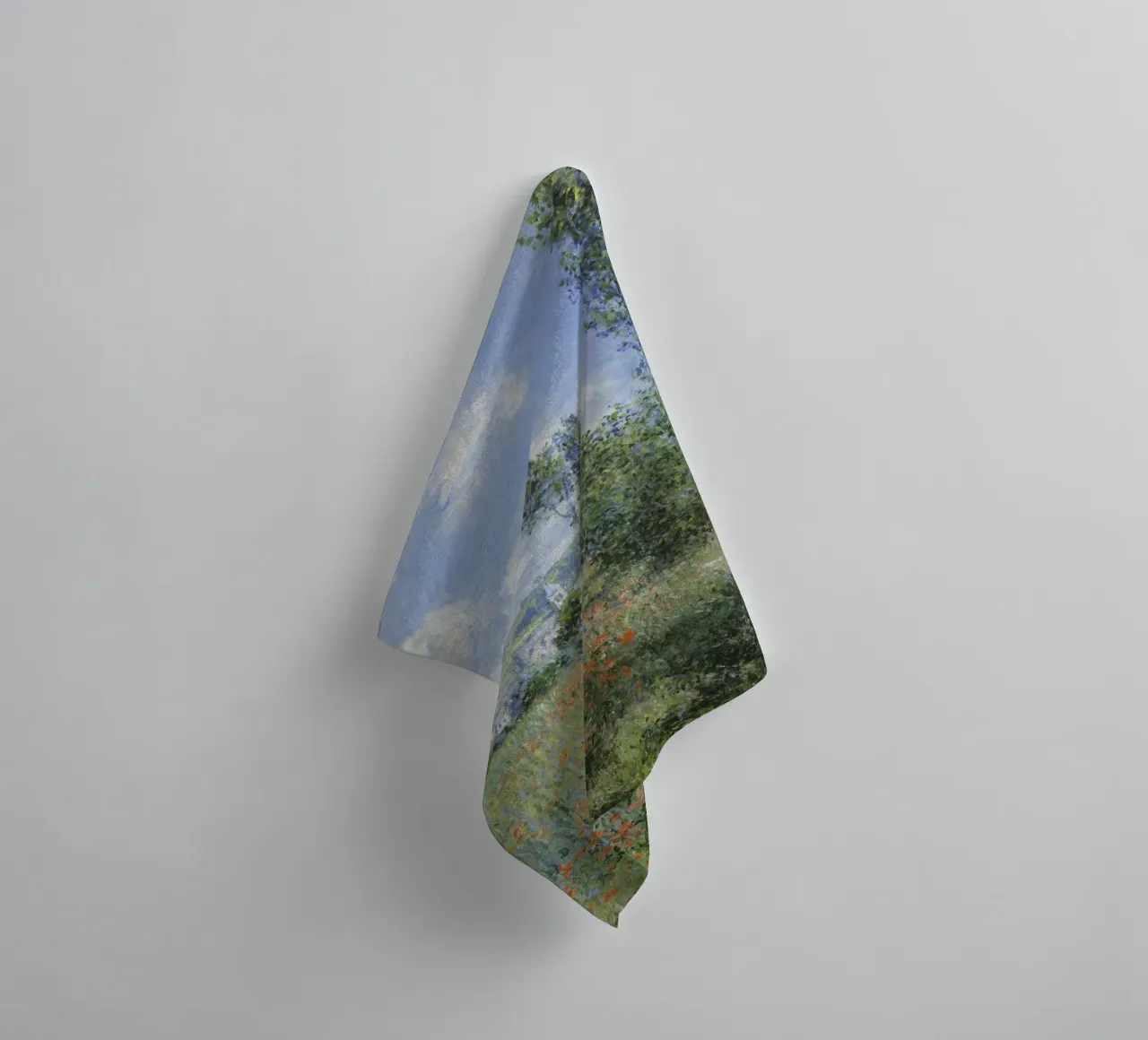 Claude Monet View of Vétheuil towel by Timeless Artworks