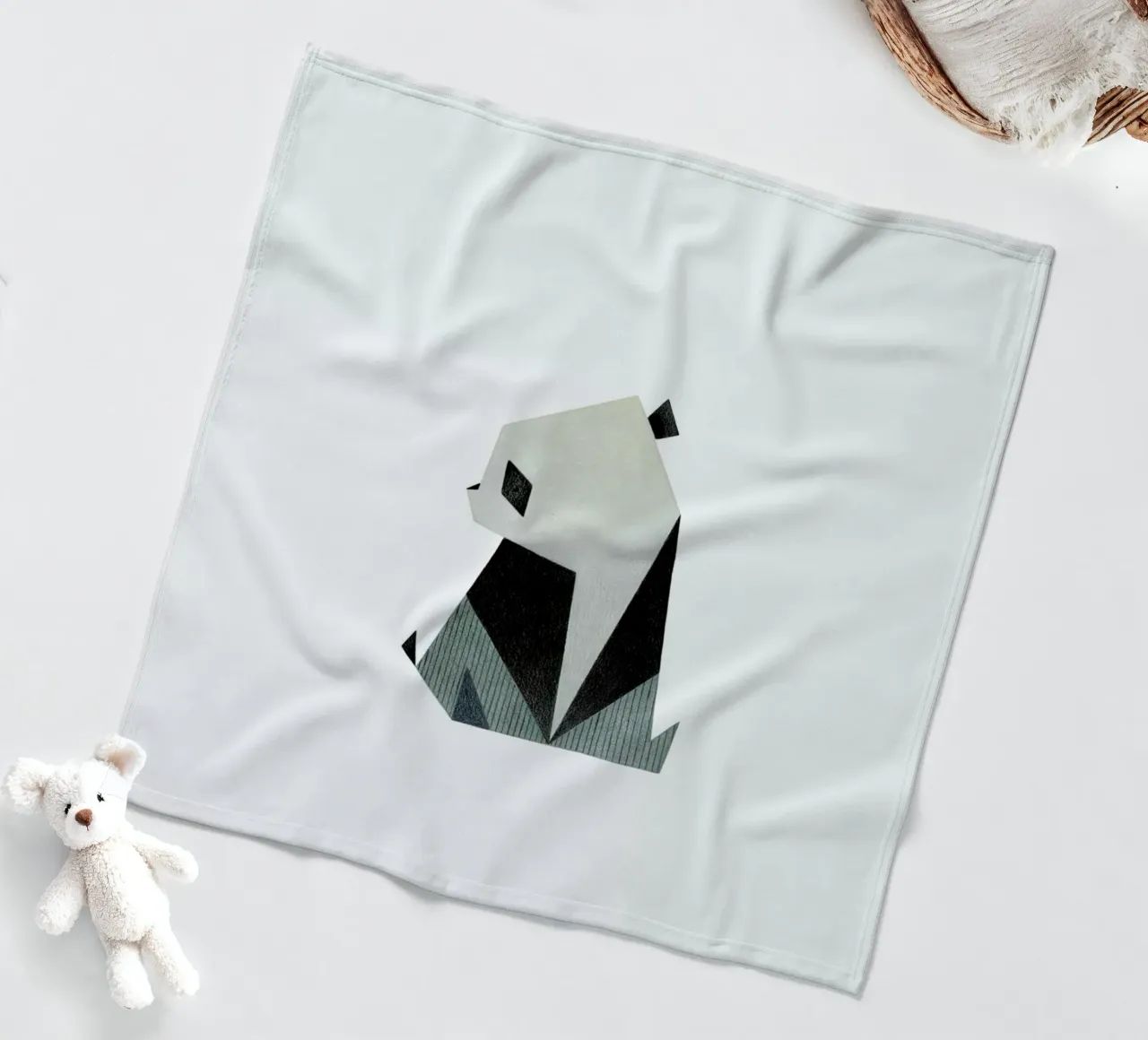 Panda 2 fleece blanket by Anna-Maren Zehnter