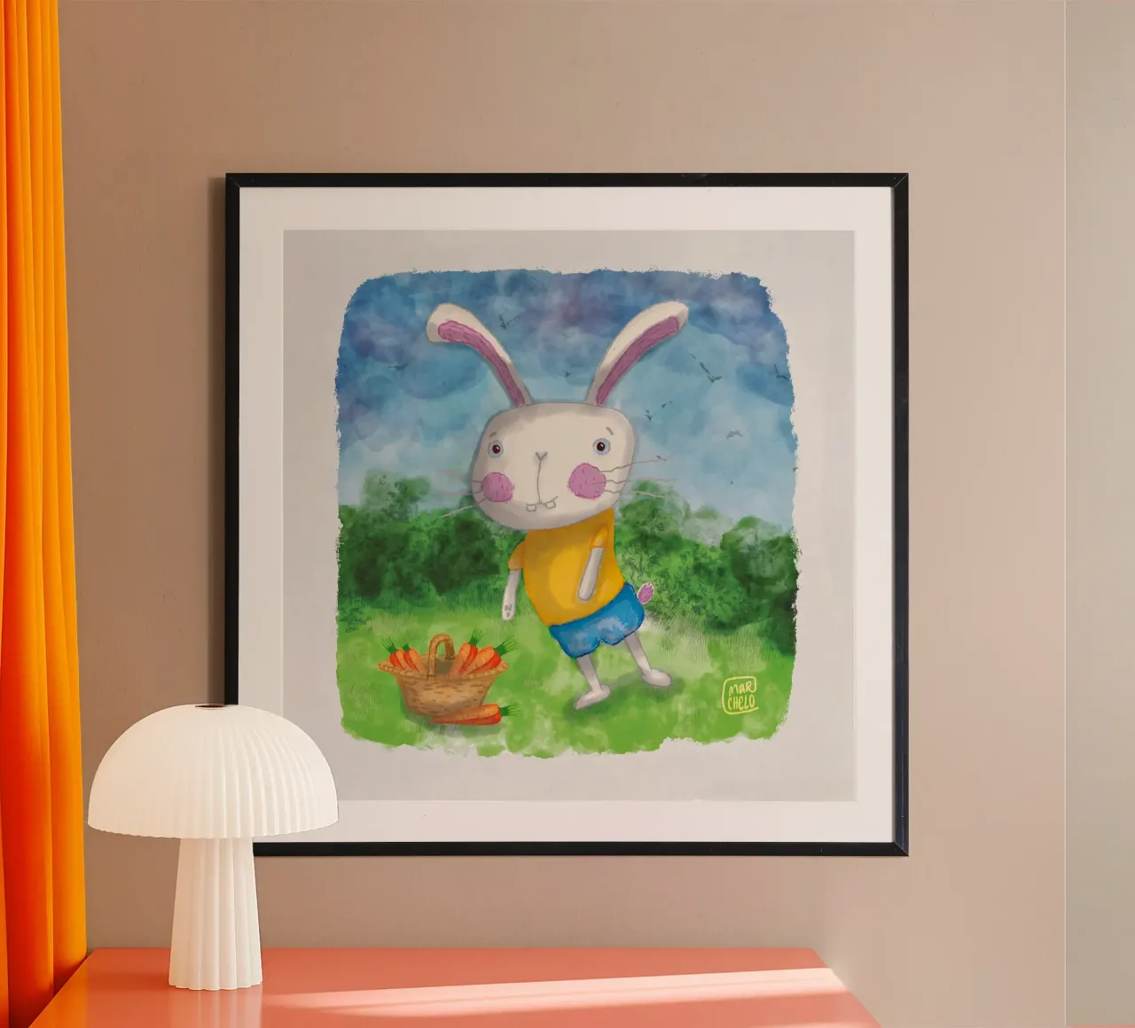 Happy Bunny poster with plastic frame by marchelo
