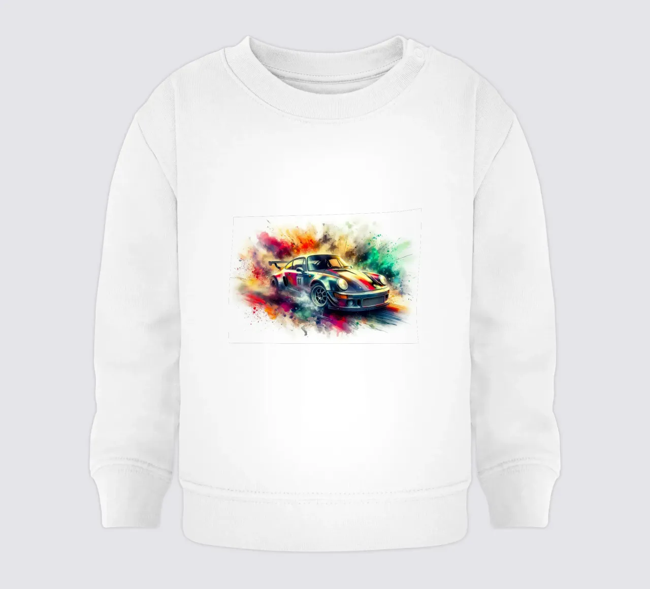 Porsche in acquerello felpa neonato da 🎁 ARTVI-SHOP