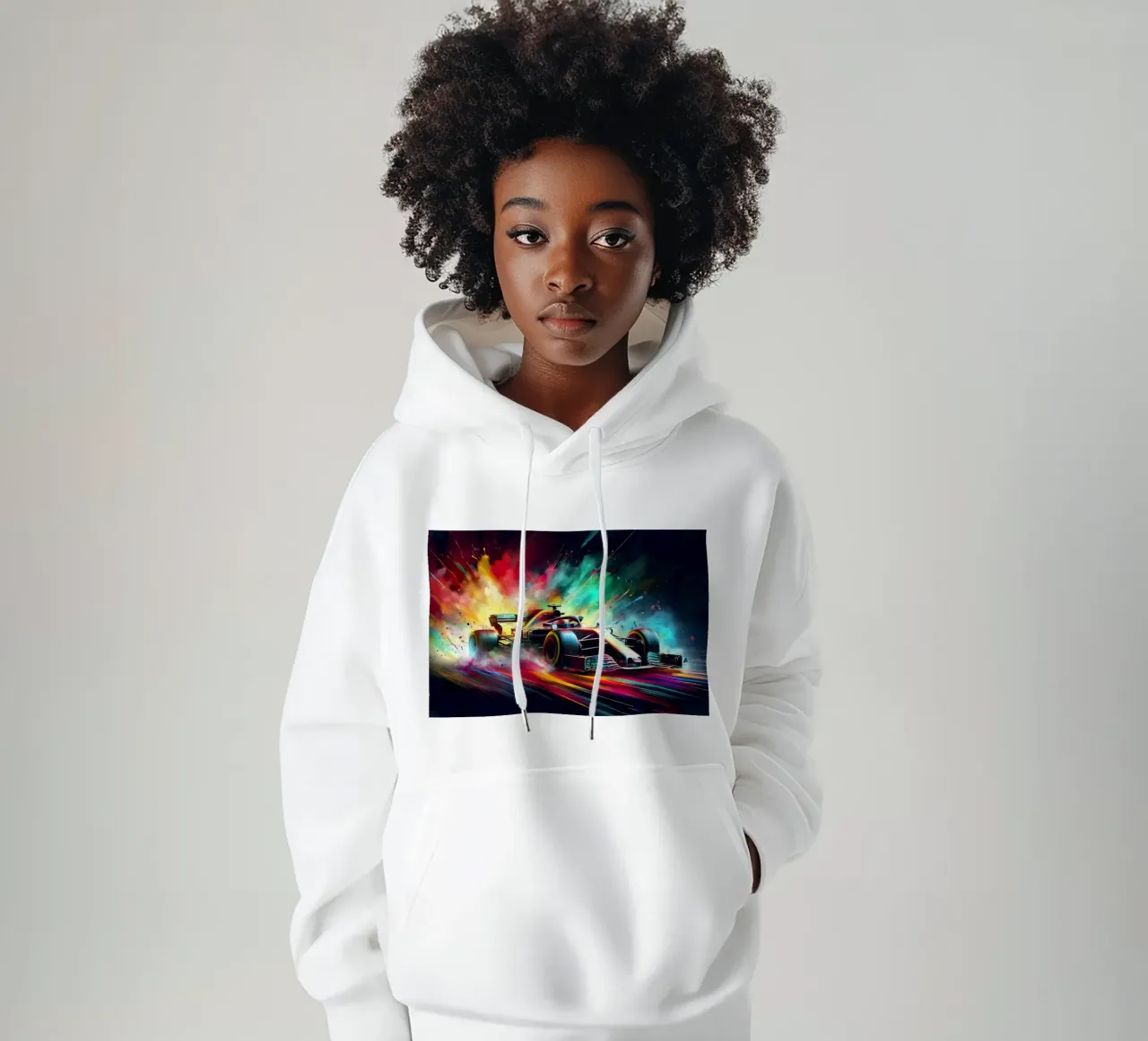 Fórmula 1 en acuarela sudadera con capucha de ARTVI-SHOP