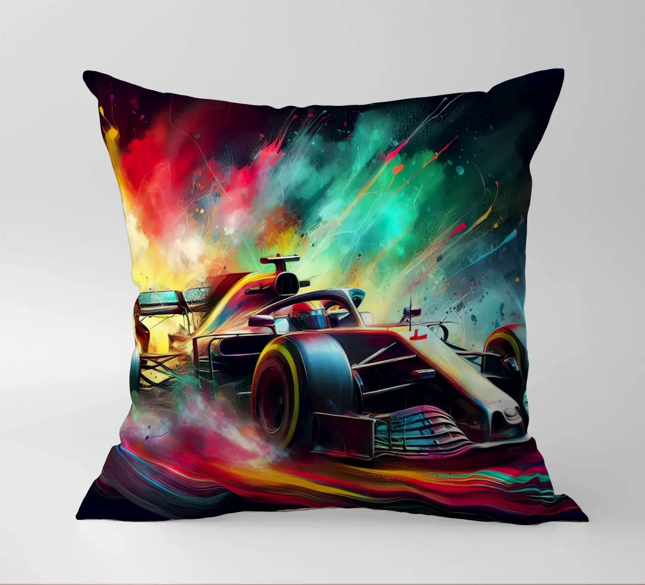 Formula 1 in acquerello cuscino da ARTVI-SHOP