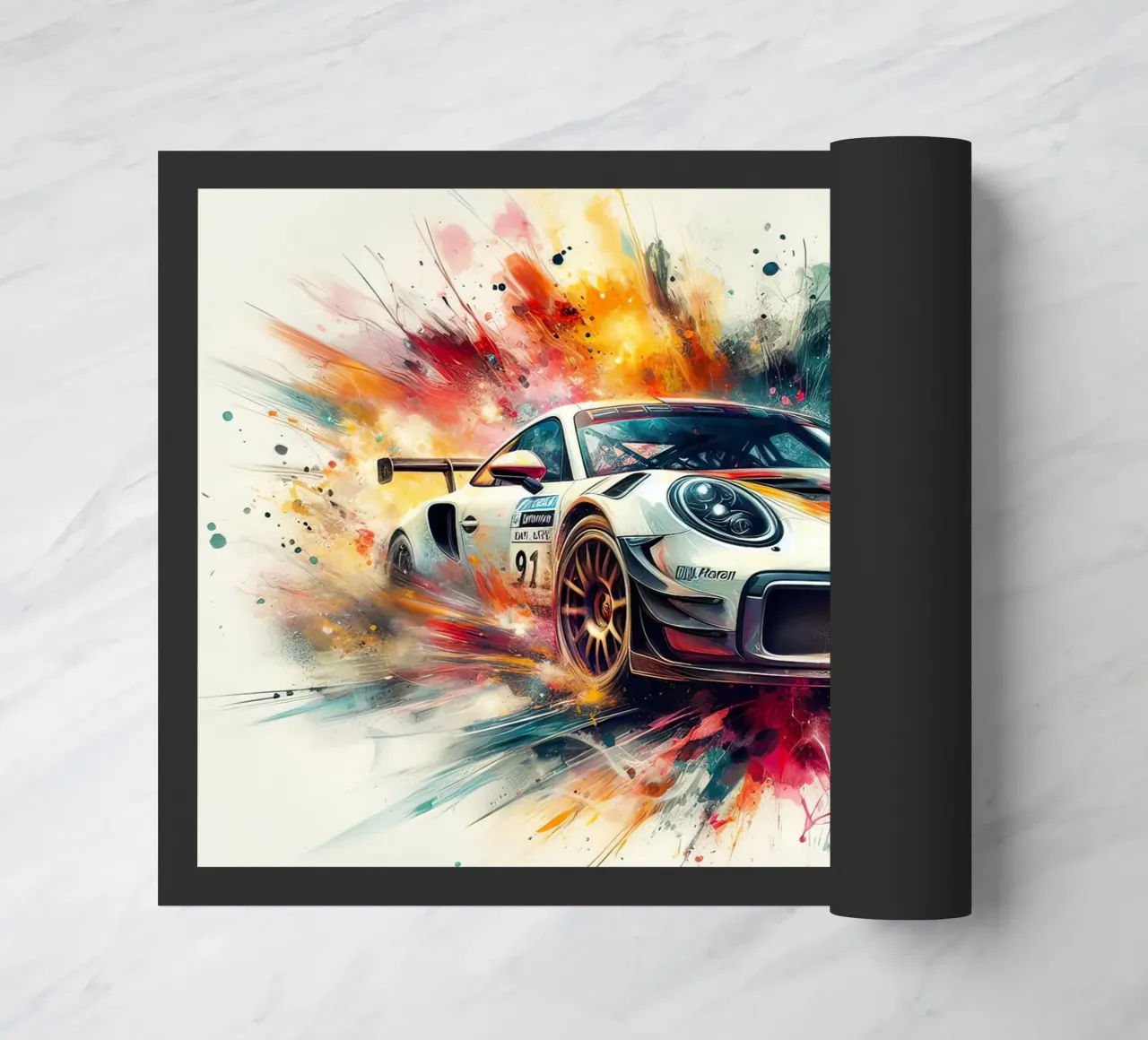 Porsche in acquerello zerbino da 🎁 ARTVI-SHOP