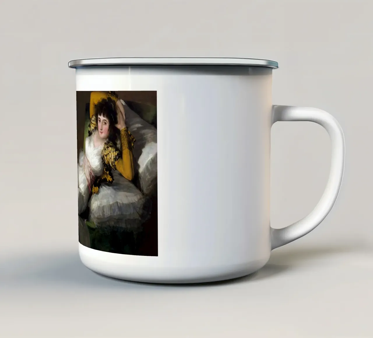 Goya - La Maja vestita tazza in smalto da Timeless Artworks