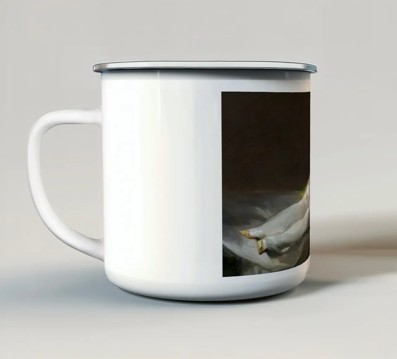 Goya - La Maja vestita tazza in smalto da Timeless Artworks