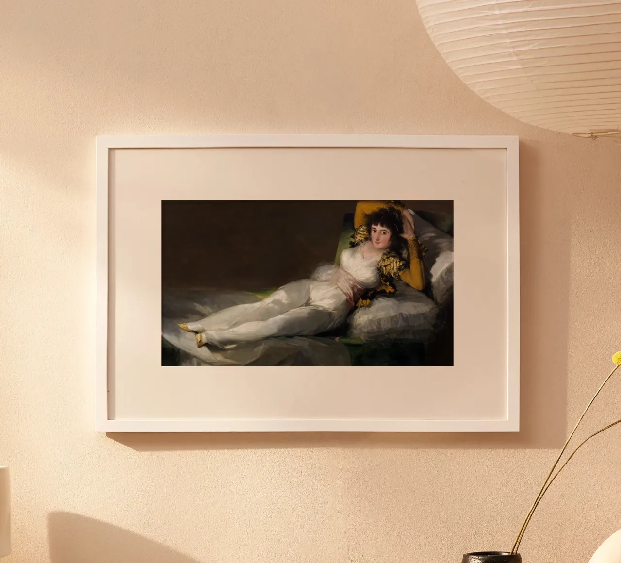 Goya - La Maja vestita poster con telaio in alluminio da Timeless Artworks
