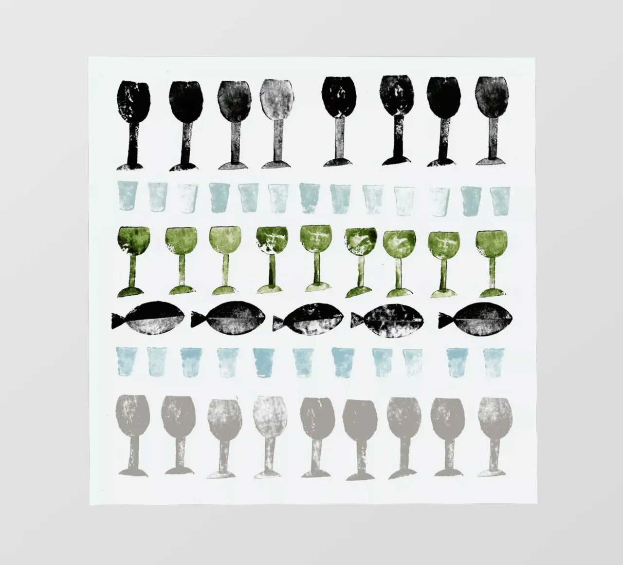 Fish and Wine 2 telo in pvc da Rinah Lang