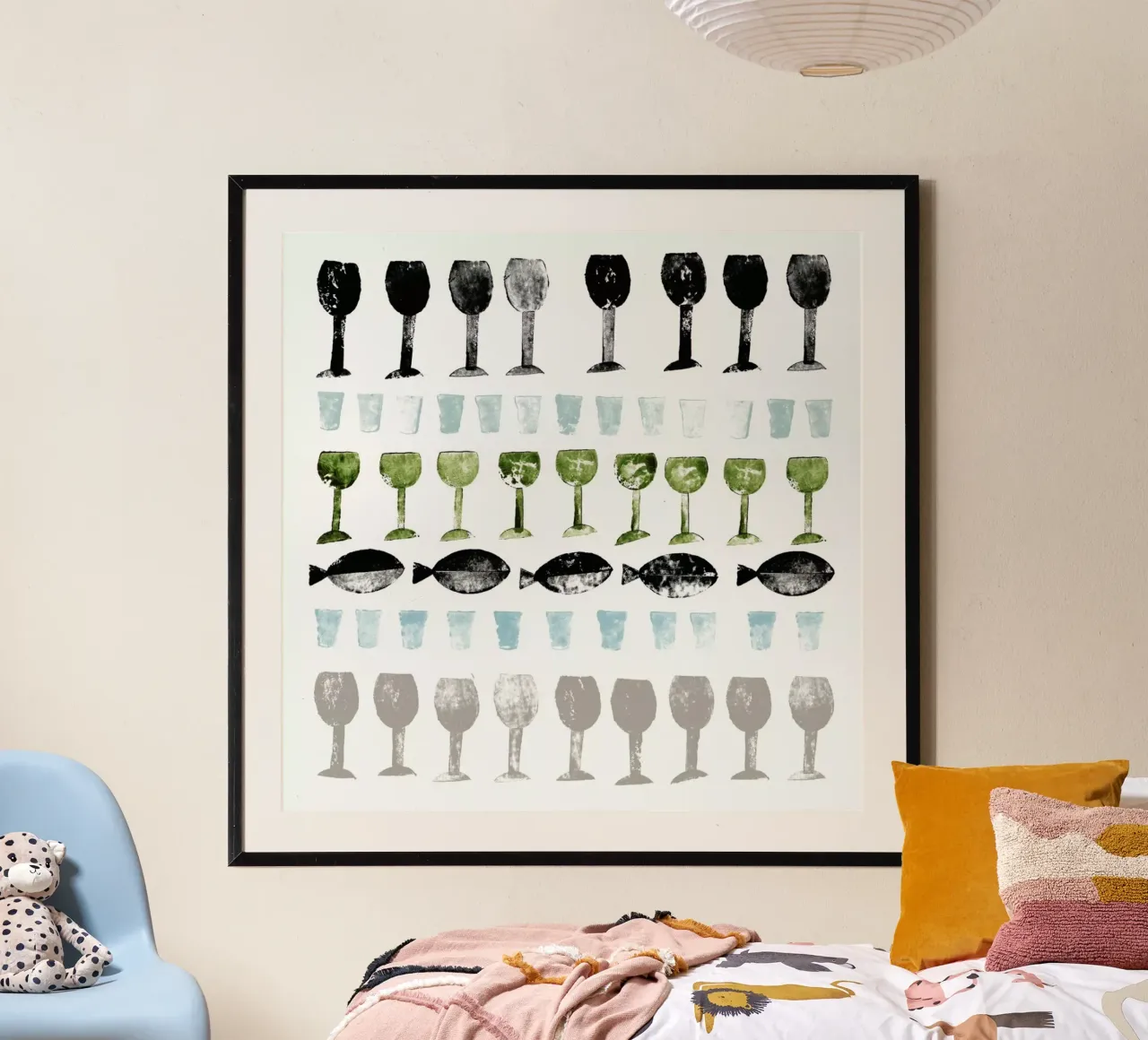 Fish and Wine 2 poster by Rinah Lang