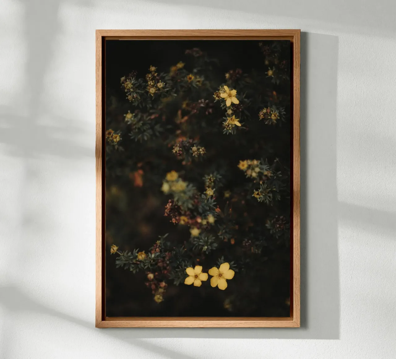 Moody Flowers Pt. I Leinwand mit Schattenfugenrahmen von selfieswithlove