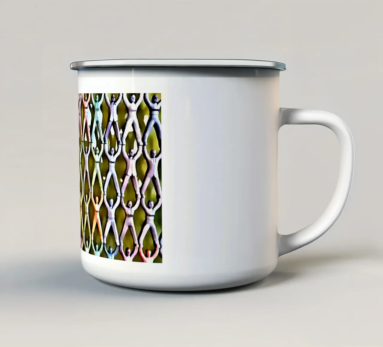 Tutti insieme tazza in smalto da Massimo Frascogna