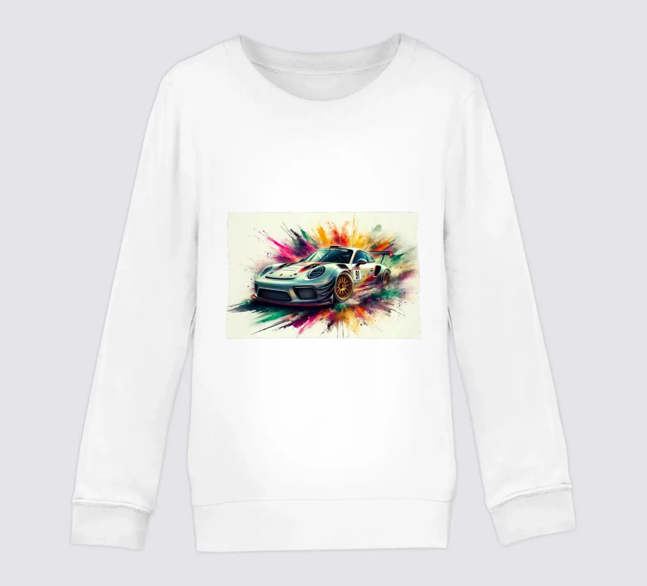 Porsche in acquerello felpa bambino da 🎁 ARTVI-SHOP