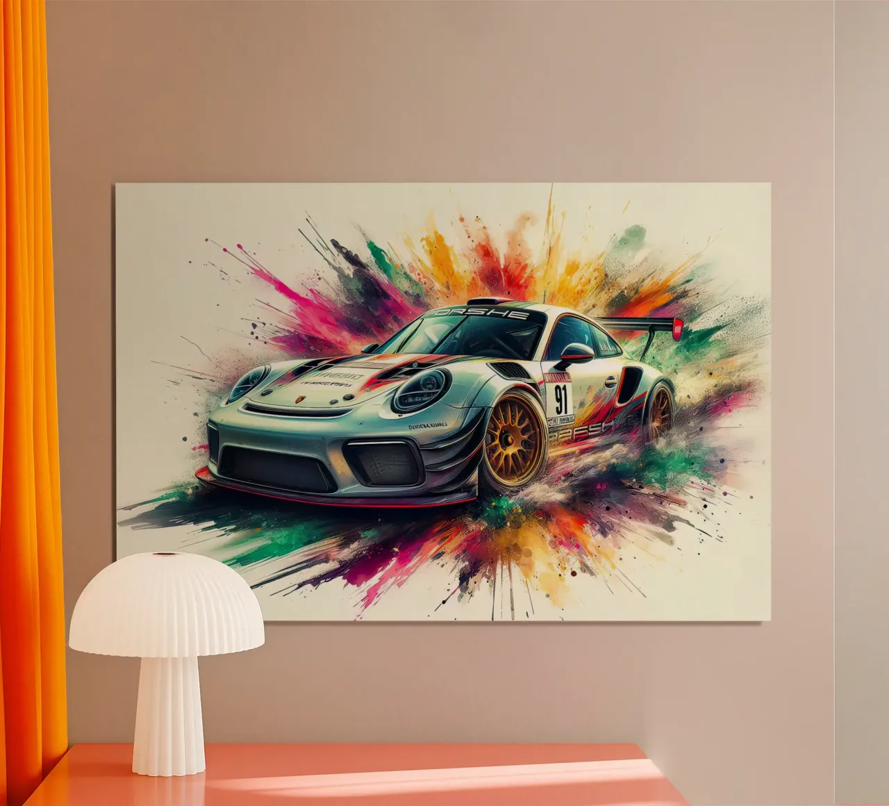 Porsche in acquerello carta hahnemühle da 🎁 ARTVI-SHOP