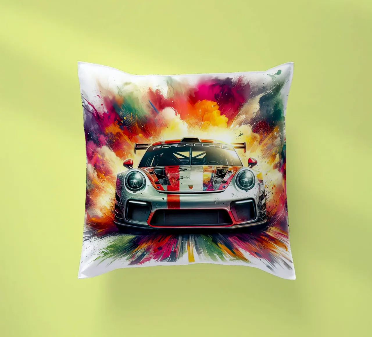 Porsche in acquerello cuscino da 🎁 ARTVI-SHOP