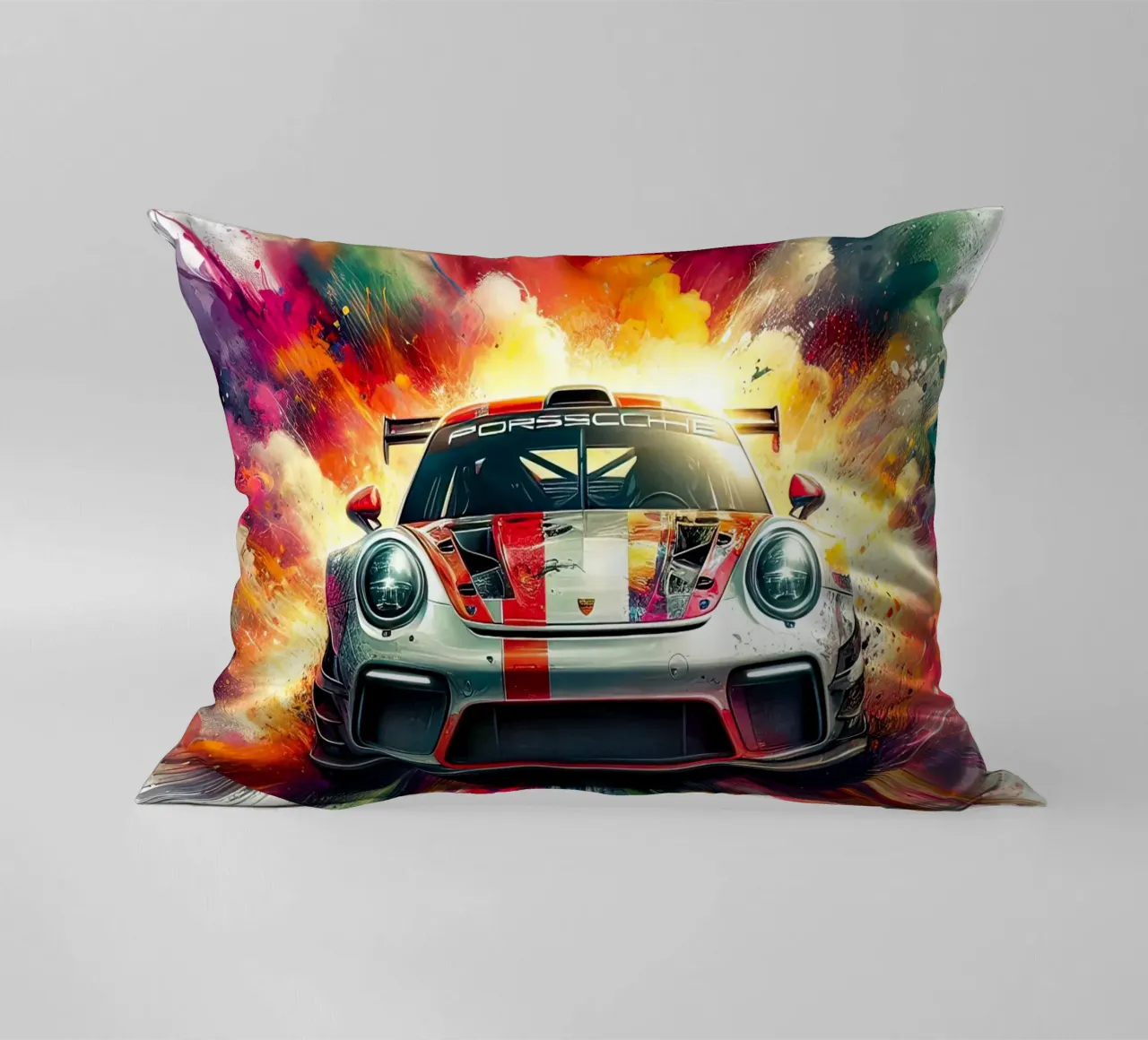 Porsche in acquerello cuscino da 🎁 ARTVI-SHOP
