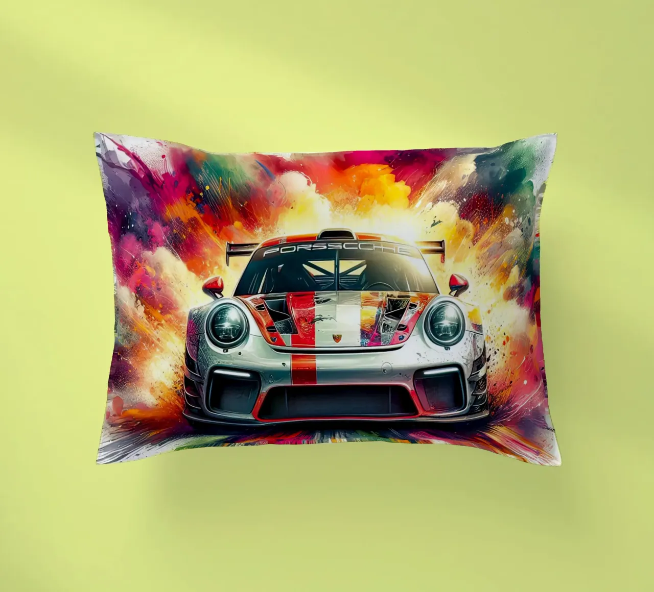 Porsche in acquerello cuscino da 🎁 ARTVI-SHOP
