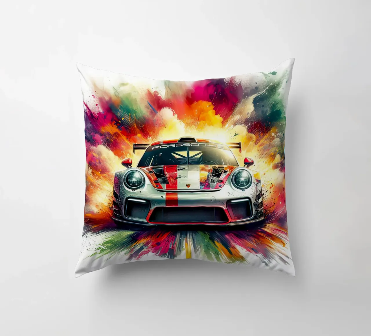 Porsche in acquerello cuscino da 🎁 ARTVI-SHOP