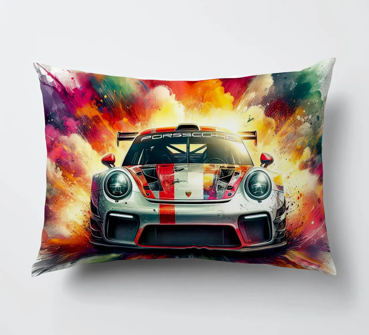 Porsche in acquerello cuscino da 🎁 ARTVI-SHOP