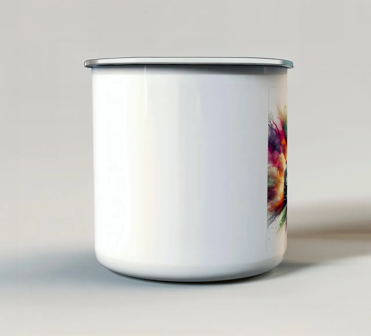 Porsche in acquerello tazza in smalto da ARTVI-SHOP