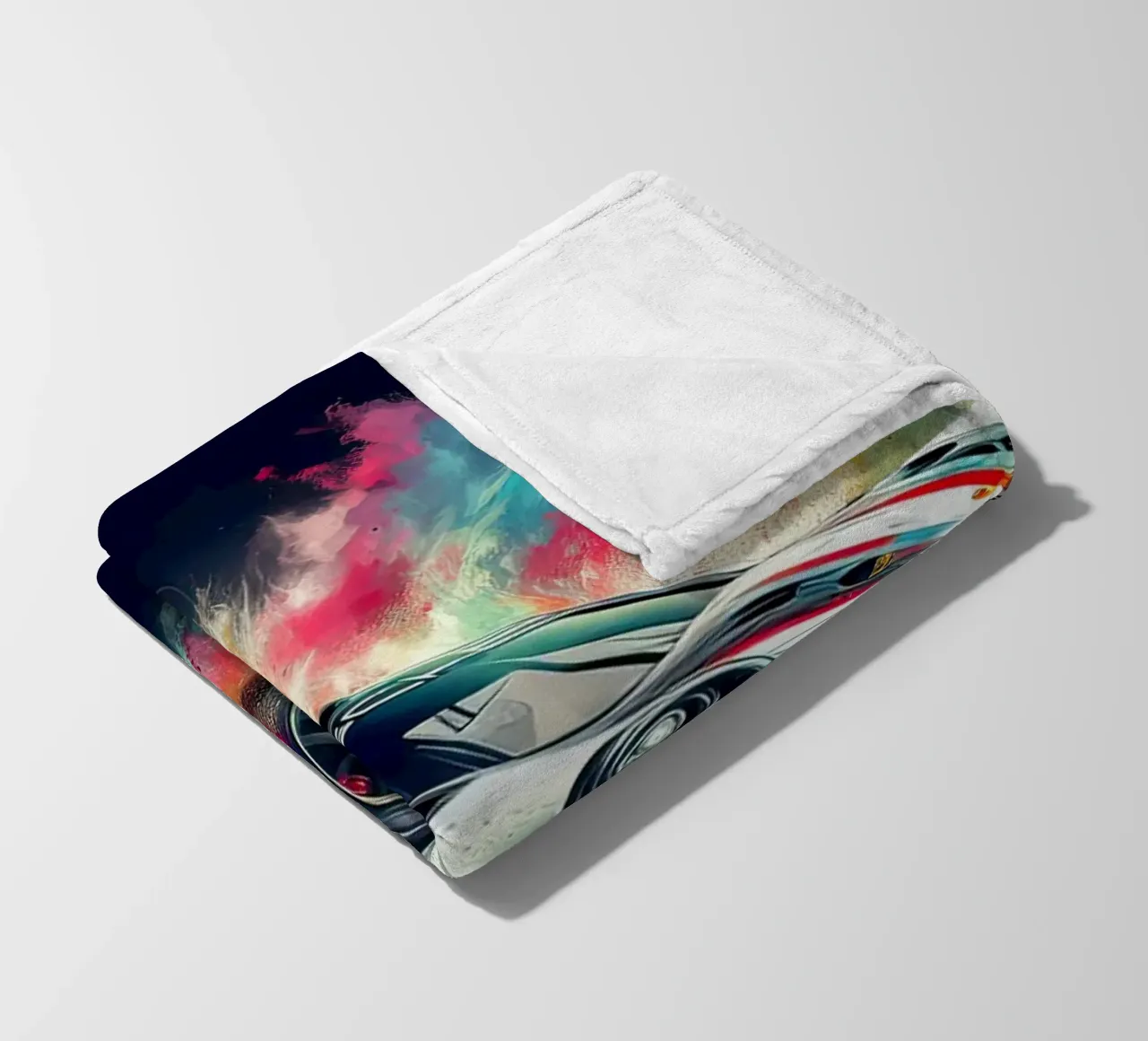 Porsche in acquerello coperta in pile da 🎁 ARTVI-SHOP