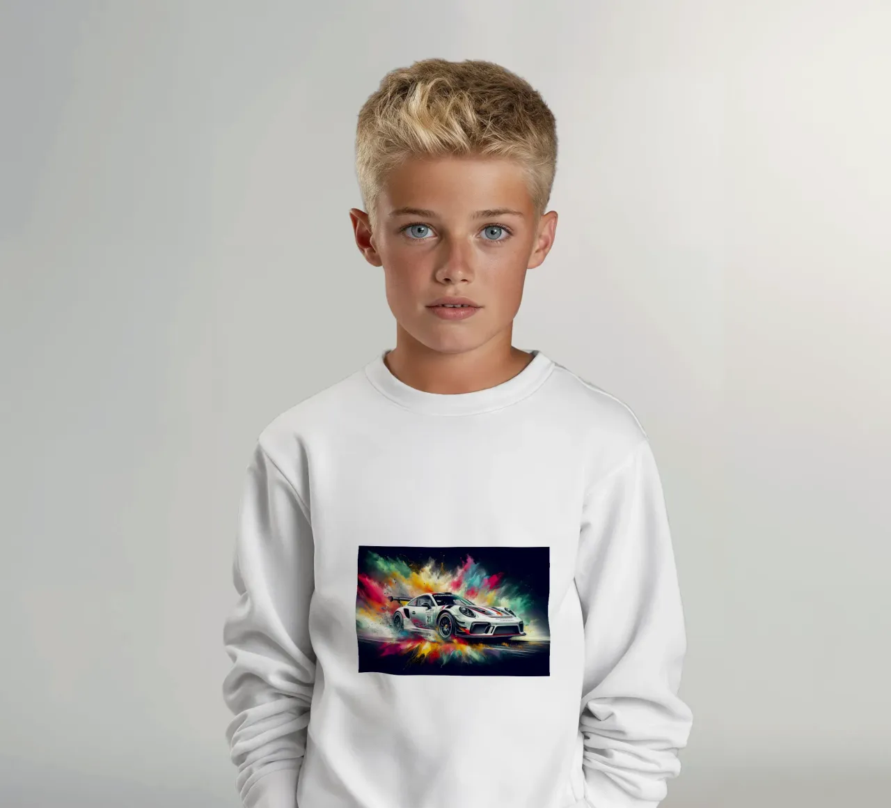 Porsche in acquerello felpa bambino da 🎁 ARTVI-SHOP
