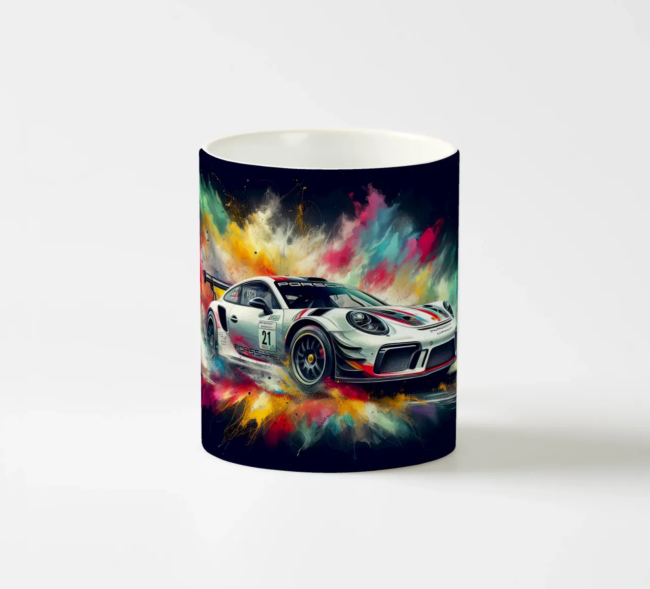 Porsche in acquerello tazza in ceramica da ARTVI-SHOP
