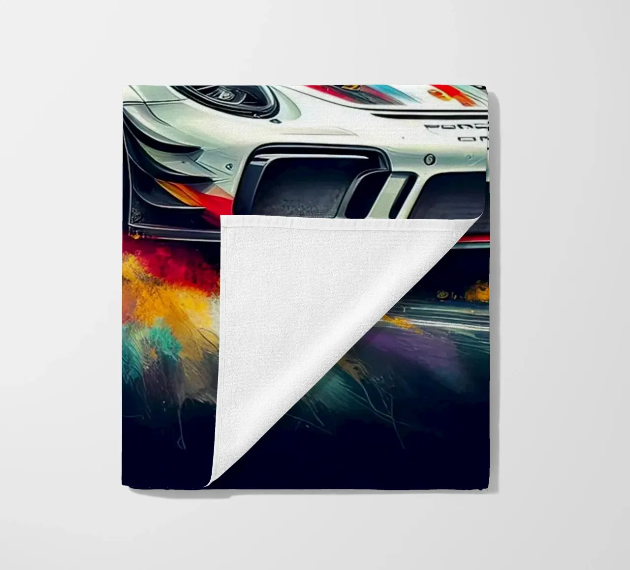 Porsche in acquerello telo mare da 🎁 ARTVI-SHOP