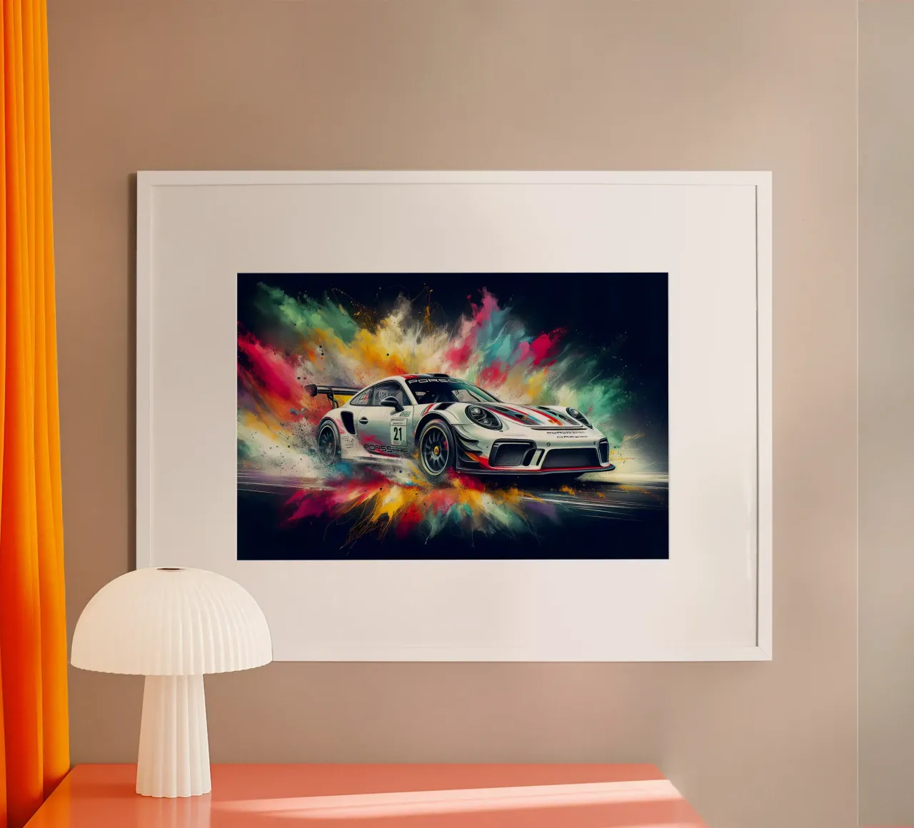 Porsche in acquerello carta hahnemühle da 🎁 ARTVI-SHOP