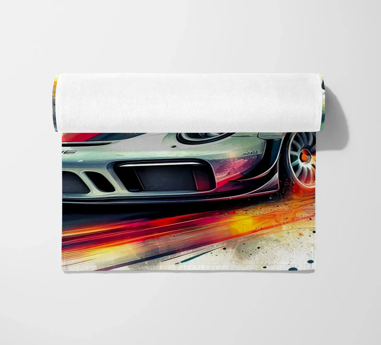 Porsche in acquerello telo mare da 🎁 ARTVI-SHOP