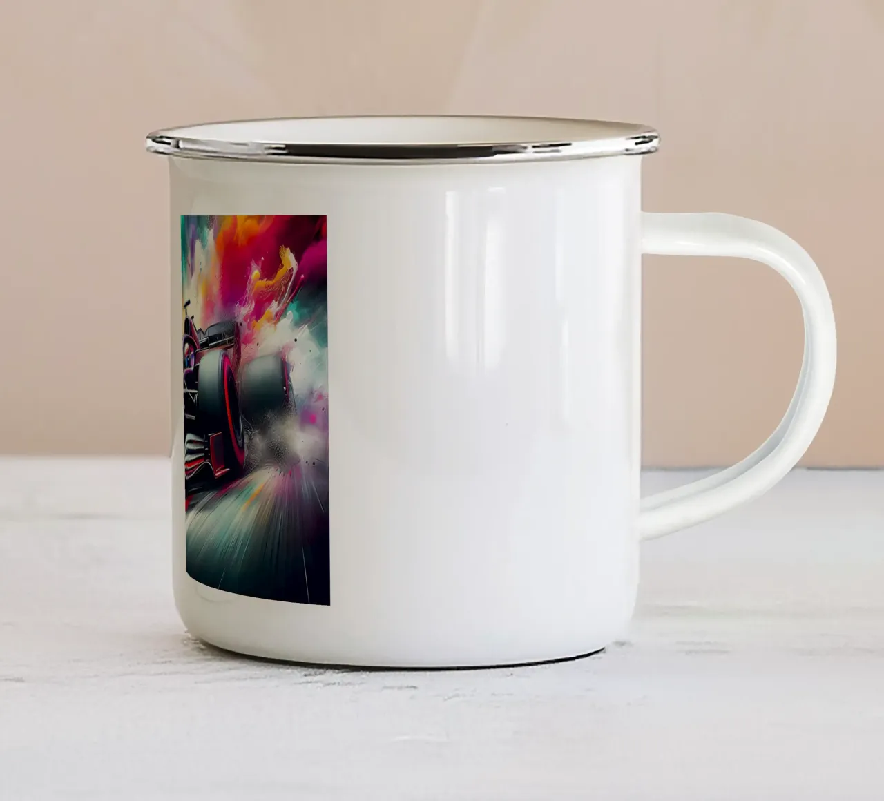 Formula 1 in acquerello tazza in smalto da ARTVI-SHOP